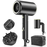 MESHEEN hair dryer foldable-compact-handle for travel convenience and easy storage.