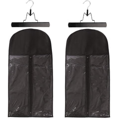 Messen hair extension storage bag closed view with durable zipper for dust-free storage.