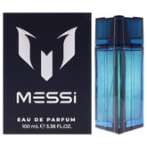 Messi 3.4 Edp M bottle front view, woody aromatic scent for versatile day-to-night wear.