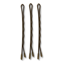 MetaGrip pin de bronce para pelo, acabado satinado, ideal para peinados suaves y seguros.