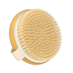 Metene dry body brush with stiff bristles for deeper massage and dead skin removal.