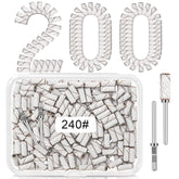 METEOROCK 240 grit small sanding band for precise shaping on tiny nail plates.
