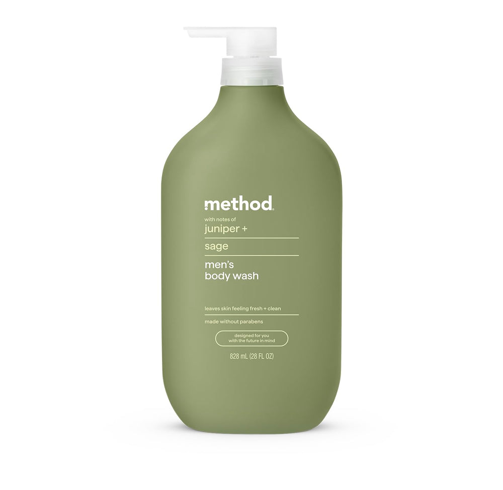 Method Gel de Ducha Enebro y Salvia: botella 28oz para ducha con aroma natural.