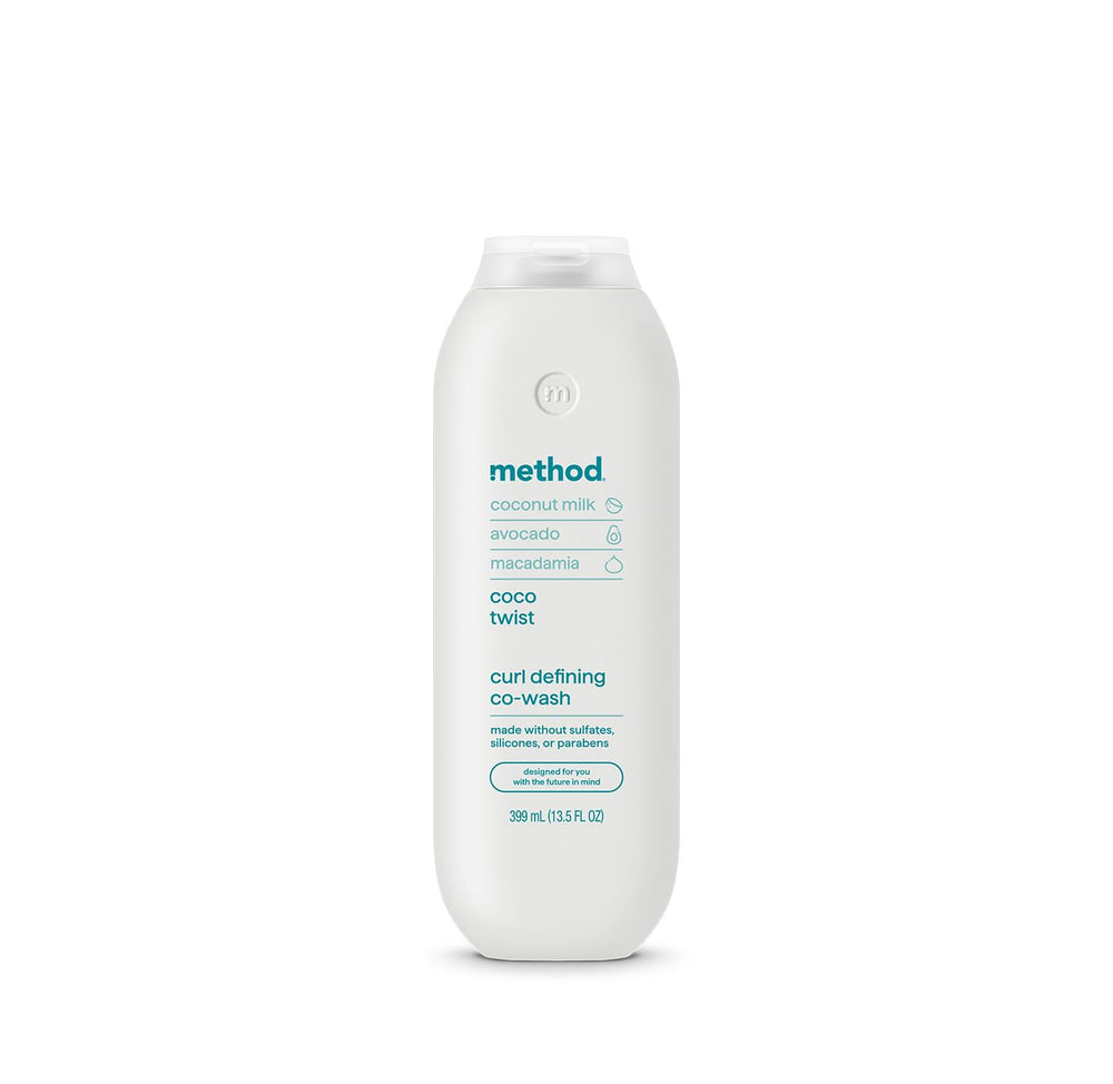 Method Curl Defining Co-Wash Coco Twist bottle promotes coconut hydration for curls
