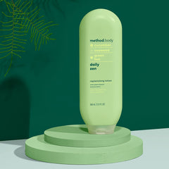 Applying Method Daily Lotion on hands for daily care
