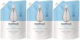 Method gel hand soap refill Sweet Water three 34-ounce bottles for convenient eco-friendly refills.