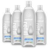 Method Sweet Water refill tub closeup showing eco-friendly packaging and moisturizing formula.