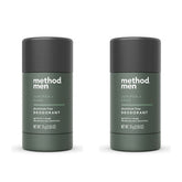 Desodorante Method para hombre sin aluminio Junípero y Salvia, pack de dos barras de larga duración.