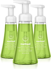Method Jabón de manos espuma té verde aloe, conjunto de botellas para uso diario.