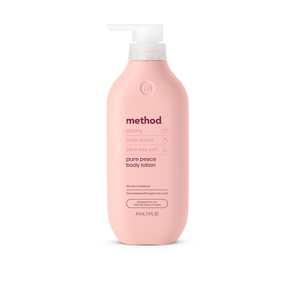 Loción corporal Method con agua de rosa para hidratación suave durante todo el día
