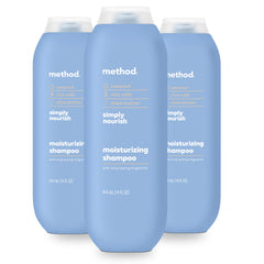Method Simply Nourish bottle showcases eco-friendly packaging and long-lasting hydration.