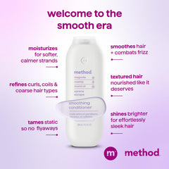 Method Smoothing Conditioner Serene Escape dispenser shows easy distribution for even coverage