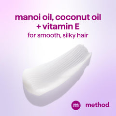 Method Smoothing Conditioner Serene Escape texture swatch demonstrates silky slip and detangling ease