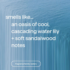 Method Waterfall refill label closeup shows scent notes.