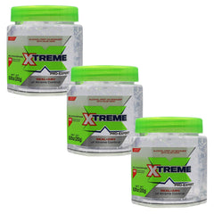 Mexilink Xtreme gel jar shows invisible hold for clear, long-lasting style.