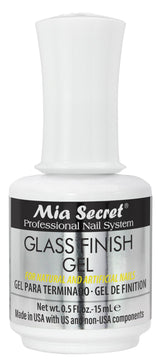 Mia Secret acabado vidrio gel UV-LED envase 15 ml, para uñas naturales.