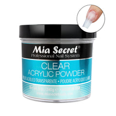 Mia Secret Clear Acrylic Powder with Formagel compatibility for flexible gel setups.