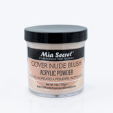 Mia Secret Cover Nude Blush acrylic powder bottle viewed for salon-quality results