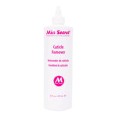 Mia Secret Cuticle Softener bottle close-up with fast-acting formula for soft cuticles.