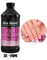 Mia Secret Monómero Líquido, tapa anti-fugas, mantiene el envase hermético y evita derrames.