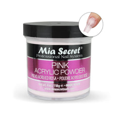 Mia Secret polvo acrílico rosa, autonivelación que facilita esculpido.