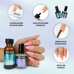 Mia Secret XtraBond sin ácido mejora adhesión y reduce el levantamiento para uñas.