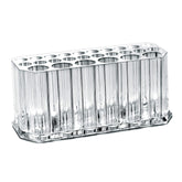 Miaowater clear acrylic organizer shows eyeliner and lip liner slots for easy access