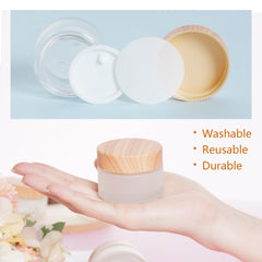 Miayon 30ml glass jar closeup highlights compact leak resistant design.