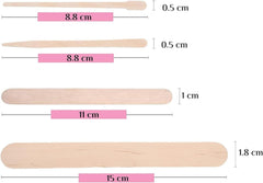 Mibly precision applicators for eyebrows and lips enable gentle, controlled waxing.