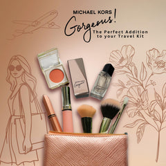 Travel-size Michael Kors Gorgeous packaging ideal for handbags and trips