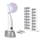 Michael Todd Sonicsmooth Pro+ dermaplaning system for at-home exfoliation and peach fuzz removal.