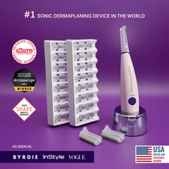 Diamond exfoliation tips from Sonicsmooth Pro+ for refined texture