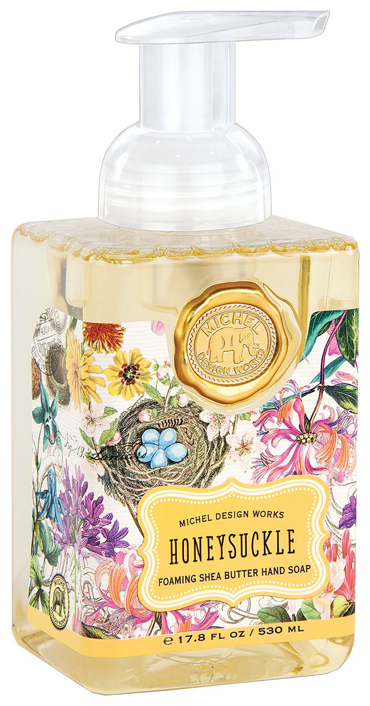 Michel Design Works jabon manos espumoso con aroma a madreselva, para uso diario, piel suave