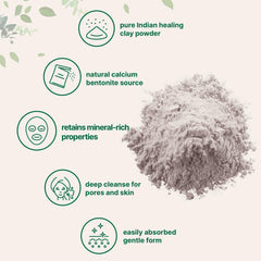 Aplicación corporal de arcilla natural Micro Ingredients para piel suave