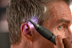 MicroTouch MAX preserves eyebrows and sideburns with detailed precision.