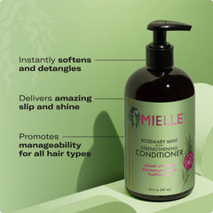 Aplicación tras el lavado con Acondicionador Mielle Organics aporta frescura capilar.