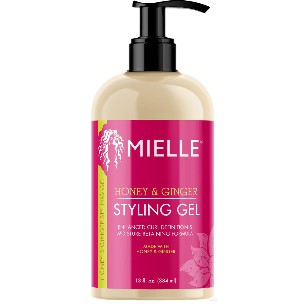 Gel de miel y jengibre de Mielle Organics para definición de rizos sin endurecimiento