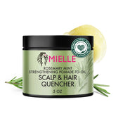 Mielle Organics pomada romero menta – textura suave para peinado flexible.
