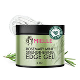Mielle Organics Rosemary & Mint Edge Gel bottle delivering strong hold and shine.