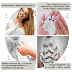 Mifeloy cosplay-ready hair styling wax with wash-off formula.