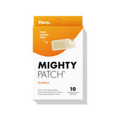 Mighty Patch Surface cubre acné XL en la cara para un aspecto más uniforme.