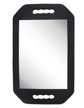 MIHAGUTY HREW large rectangular mirror with double handle offers precise haircut viewing