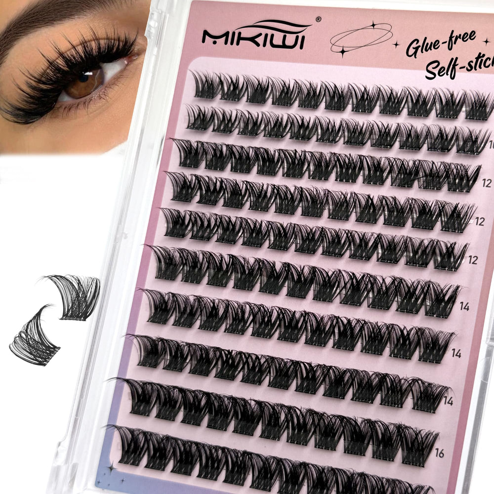 MIKIWI self adhesive lash clusters no glue essentials for quick, mess-free glam