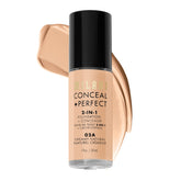 Milani Conceal + Perfect 2en1 en botella tono Creamy Natural para cobertura natural.