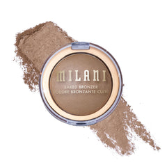 Bronceador horneado Milani en envase dorado para un glow natural