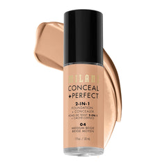 Milani Conceal + Perfect en botella mostrando cobertura natural y duradera
