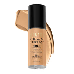 Milani Conceal + Perfect frasco Natural Beige para tono suave y uniforme.