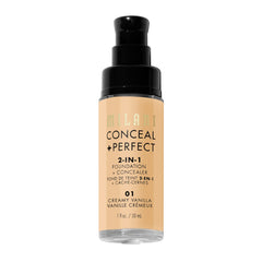 Milani Conceal Perfect tono 01 vainilla cremosa iguala tono