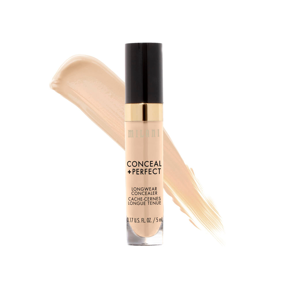 Milani Conceal + Perfect con cobertura cremosa para un acabado uniforme.