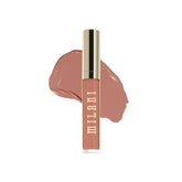 Milani labial líquido de larga duración muestra aplicador preciso para color uniforme.